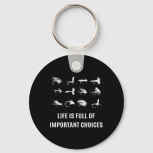 Porte-clés Cadeau de pêche à la mouche pêcheur pêcheur 