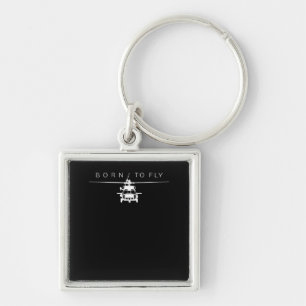 Porte-clés Cadeau de pilote d'hélicoptère de l'aviation milit