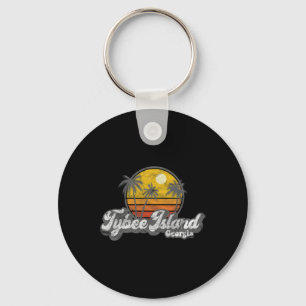 Porte-clés Cadeau de surfeur Vintage de Tybee Island Ga Retro
