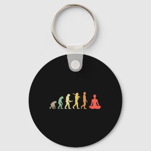 Porte-clés Cadeau d'évolution de yoga rétro pour yogis et ama