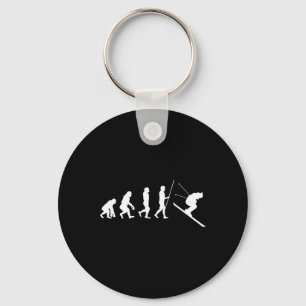 Porte-clés Cadeau d'évolution du ski Skieur 