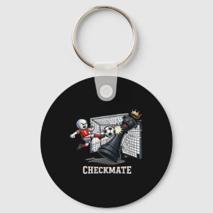 Porte-clés Cadeau drôle de buteur de pion d'échecs de footbal