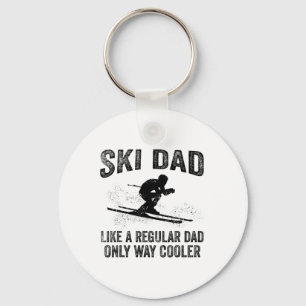 Porte-clés Cadeau drôle de papa skieur amateurs de ski mignon
