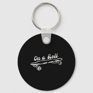 Porte-clés Cadeau drôle de skateboard longboard vintage