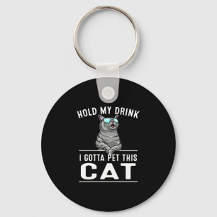 Porte-clés Cadeau drôle pour hommes qui dit tiens ma boisson 