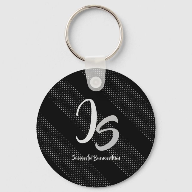 Porte-clés Cadeau élégant avec personnalisation Monogramme ar (Recto)