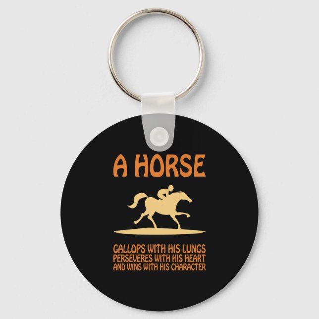 Porte-clés Cadeau équestre | A Horse Gallops (Recto)