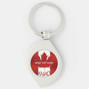 Porte-clés Cadeau fait sur commande de drapeau du Canada de