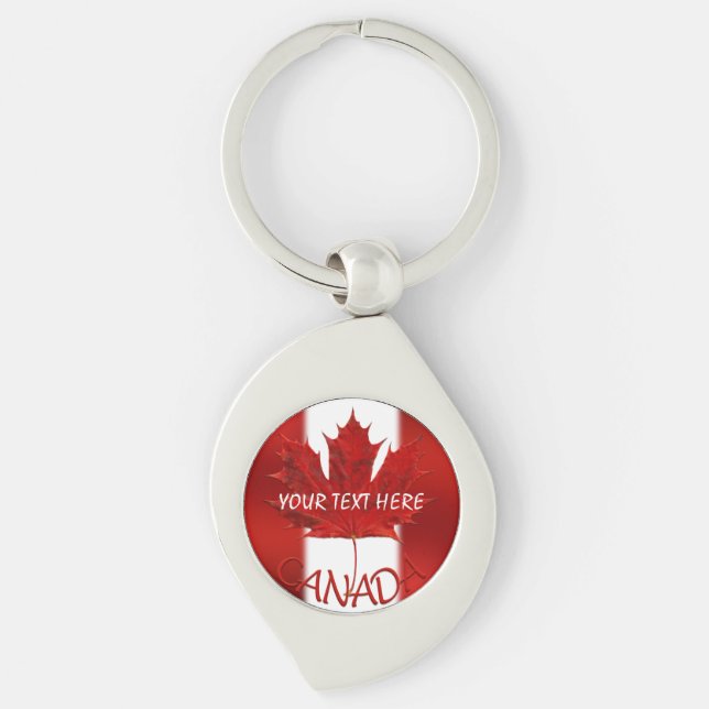 Porte-clés Cadeau fait sur commande de drapeau du Canada de (Devant)