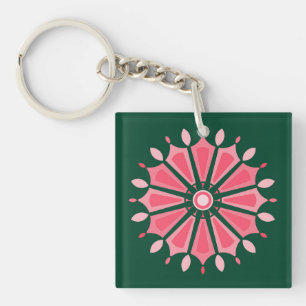 PORTE-CLÉS CADEAU FLEUR MODERNE COLORÉ POUR FILLE SOEUR MAMAN