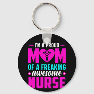 Porte-clés Cadeau infirmière Je suis une maman fière de l'inf