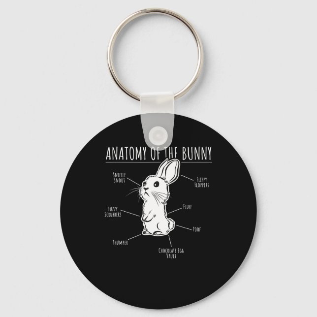 Porte-clés Cadeau lapin |Anatomie De Lapin Mignonne Rabbit Am (Recto)