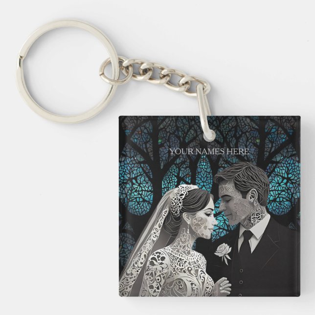 Porte-clés Cadeau mariage (Devant)