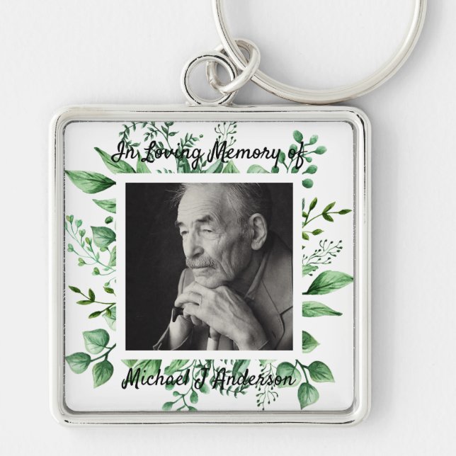 Porte-clés Cadeau Mens Memorial Bereavement Photo Love Memory (Devant)