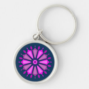 PORTE-CLÉS CADEAU MODERNE FLEUR DE MAMAN PAPA SŒUR FILS PATRO
