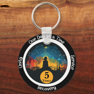 Porte-clés Cadeau personnalisé de jalons de sobriété Serenity