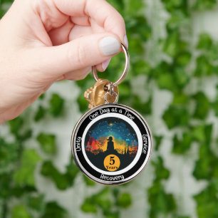 Porte-clés Cadeau personnalisé de sobriété Serenity pour étap