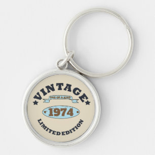 Porte-clés Cadeau personnalisé vintage 50e anniversaire