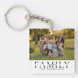 Porte-clés Cadeau Photo de Famille Élégant