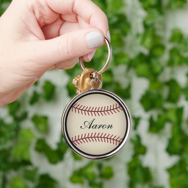 Porte-clés Cadeau Porte - clé de baseball personnalisé (Main)