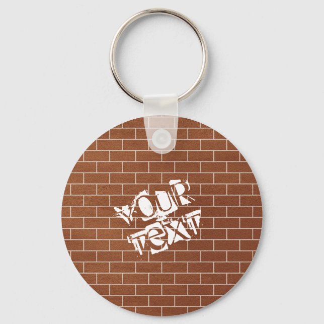 Porte-clés Cadeau Porte - clé de mur de briques avec texte pe (Recto)