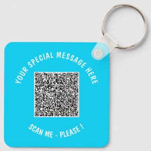 Porte-clés Cadeau Porte - clé QR Code Scan Info Texte et coul