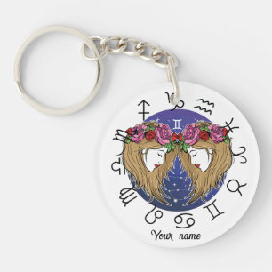 Porte-clés cadeau pour les meilleurs amis Gémeaux 