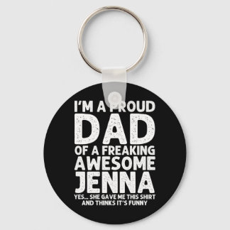 Porte-clés Cadeau pour papa de Jenna Fête des pères Personnal