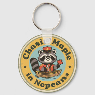 Porte-clés Cadeau Raton Laveur Vintage Nepean Ontario
