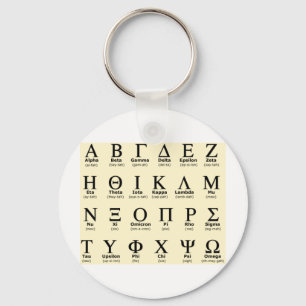 Porte-clés cadeaux d'alphabet grec