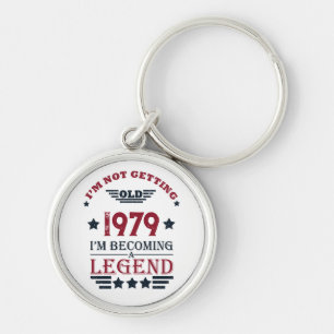 Porte-clés Cadeaux d'anniversaire vintages personnalisés roug