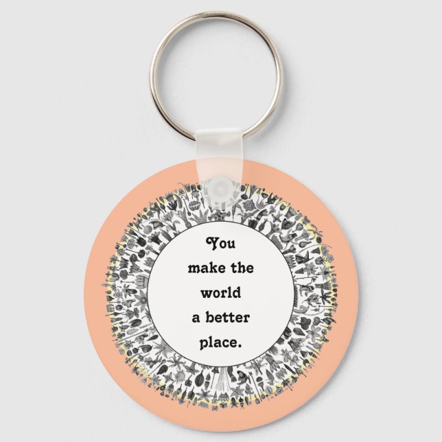 Porte-clés Cadeaux d'appréciation du bénévolat (Recto)