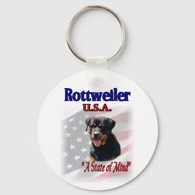Porte-clés Cadeaux d'art Rottweiler (Recto)