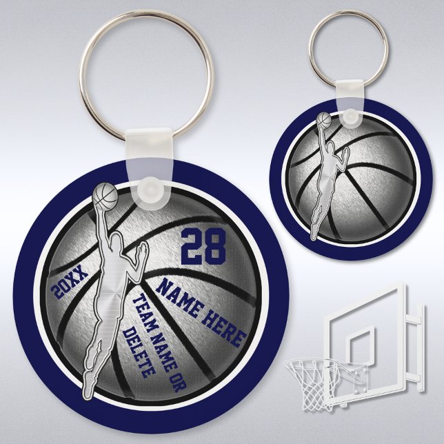 Porte-clés Cadeaux de basketball personnalisés pour garçons,  (Cheap Basketball Team Gifts. Basketball Keychains Personalized. Personalised Basketball Favors.)
