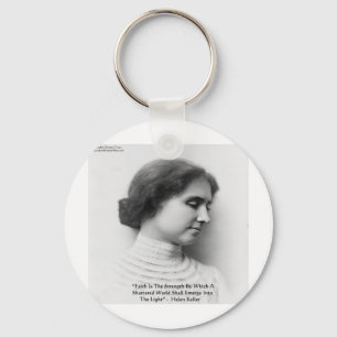 Porte-clés Cadeaux de citations de sagesse Helen Keller "Foi/
