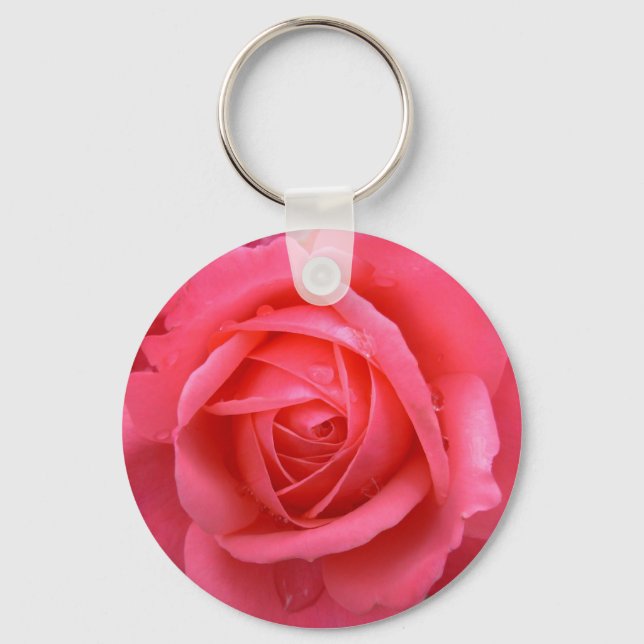Porte-clés Cadeaux de fleurs rouges roses Porte - clés (Recto)
