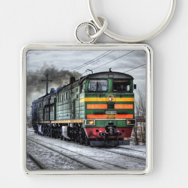 Porte-clés Cadeaux de locomotives diesel pour les amateurs de (Devant)