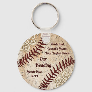 Porte-clés Cadeaux de mariage personnalisés de baseball, Base