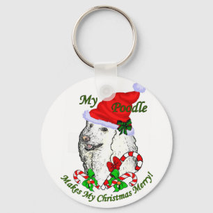 Porte-clés Cadeaux de Noël de caniche