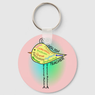 Porte-clés Cadeaux de "oiseau de grammaire" de professeur