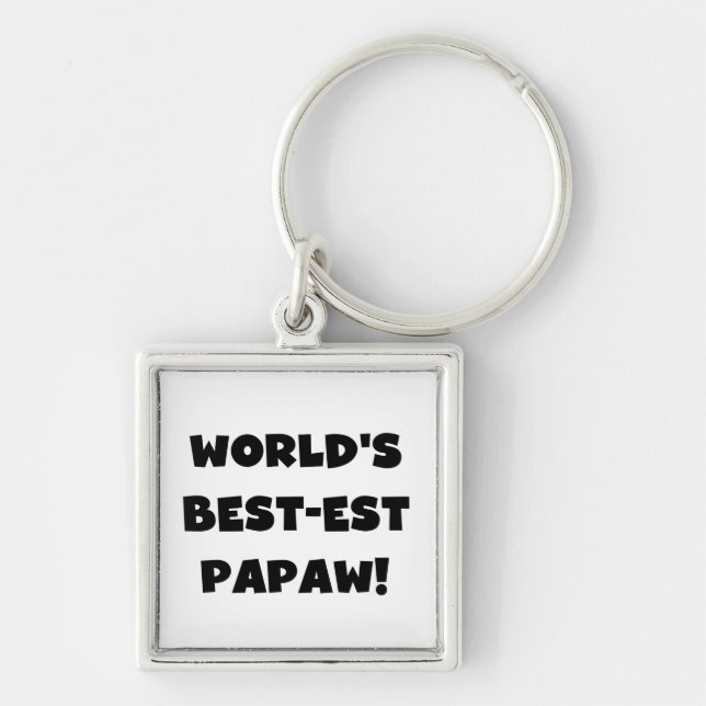 Porte-clés Cadeaux de papaye du Meilleur-est du monde noir (Devant)
