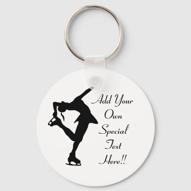 Porte-clés Cadeaux de patinage artistique personnalisés (Recto)