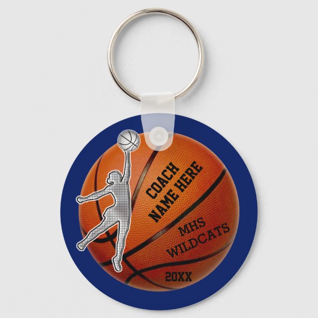Porte-clés Cadeaux d'entraîneurs et/ou de basketball PERSONNA (Recto)