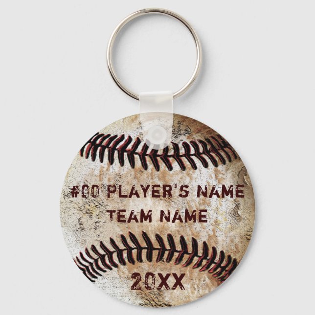 Porte-clés Cadeaux d'équipe de baseball personnalisés et bon  (Recto)