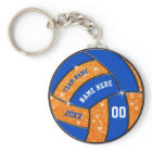 Cadeaux d'équipe de volleyball orange et bleu pers