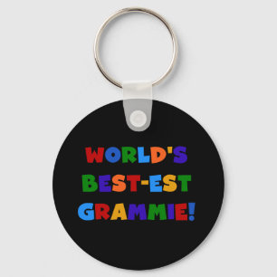 Porte-clés Cadeaux du Meilleur-est Grammie du monde lumineux