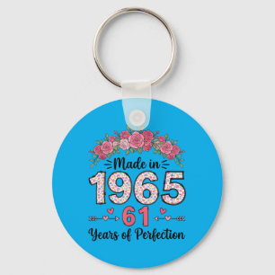 Porte-clés Cadeaux Floraux Faits En 1965 Pour Femmes De 61 An