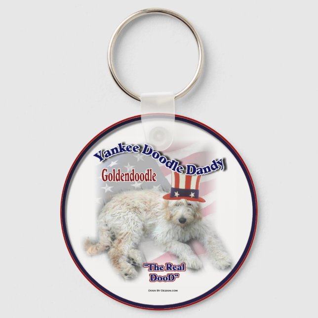 Porte-clés Cadeaux Goldendoodle (Recto)