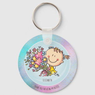 Porte-clés Cadeaux mignons BFF Besties Kawaii pour filles et