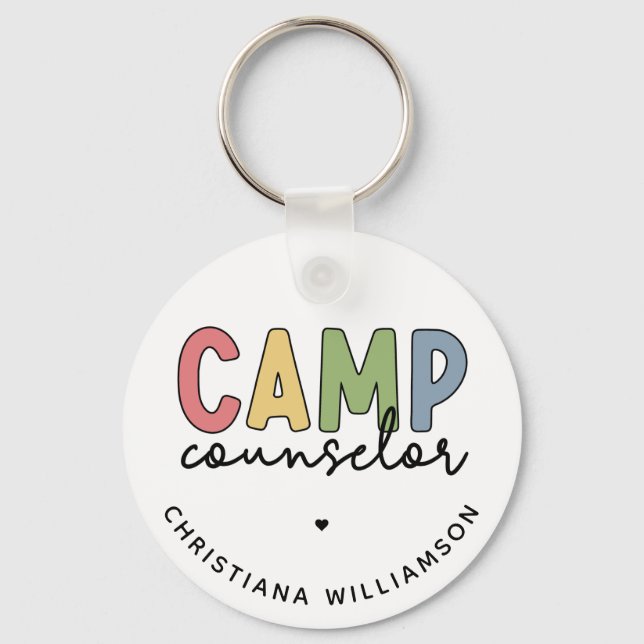 Porte-clés Cadeaux personnalisés de conseillers de camp (Recto)